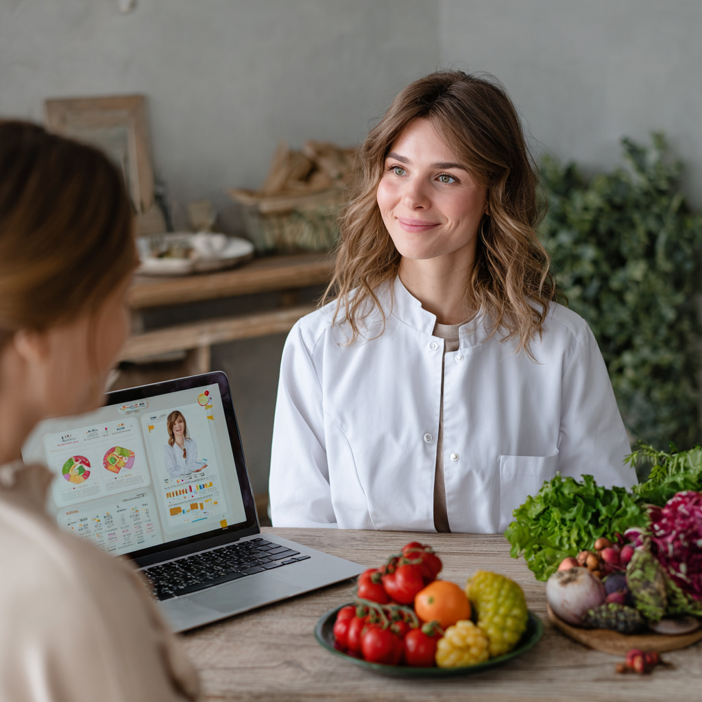 Pisana skleda z zelenjavo, polnozrnatimi žiti in svežim sadjem – simbol uravnotežene prehrane
